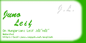 juno leif business card